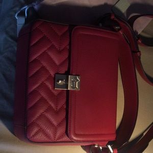 Radley London red leather shoulder bag